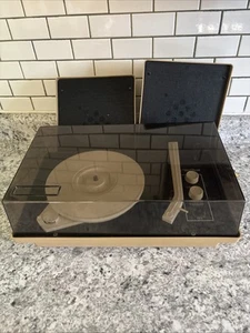 Teletone Vintage Record LP Player With Speakers Cover Speeds 33 45 78 154B House - Picture 1 of 13