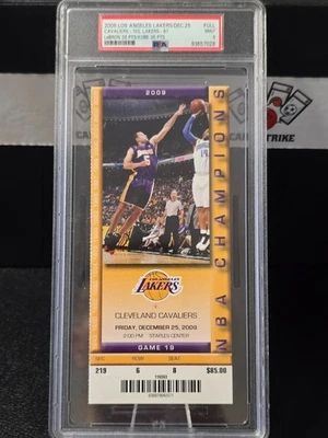 2009 LA Lakers Ticket CAVS 102 VS LAKERS 87 LEBRON vs KOBE PSA 9 - Image 1 of 3