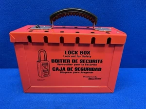 MASTER LOCK 498A Group Lockout Box,12 Locks Max,Red 4EMZ1 - Picture 1 of 3