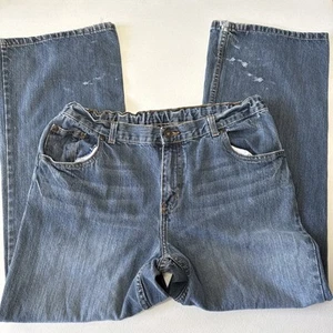 Vintage Faded Glory Jeans boys 16 mens 32 husky Wide Leg Baggy skater blue y2k - Picture 1 of 12