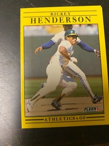 Rickey Henderson 1991 Fleer #10 A's