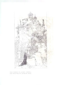 1909 Jessie Marion King Kirkcudbright + castle of jaime + cannon close bookplate - Picture 1 of 9
