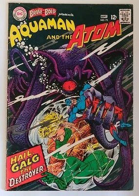     BRAVE AND THE BOLD #73 (PRESENTS) AQUAMAN & THE ATOM  (DC 1967) SILVER AGE!! - Image 1 of 4
