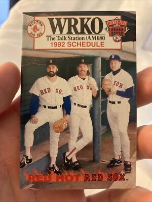 Boston 1992 Como Nuevo Boleto Medias Rojas Información Guía Horario Folleto Programa de Souvenir Foto 1 de 3