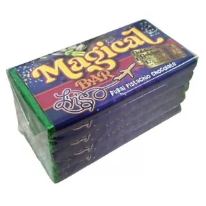 5 PACK DUBAI PISTACHIO CHOCOLATE MAGICAL BAR 50G - CHANCE TO WIN TRIP DISNEYLAND - Picture 1 of 5