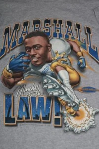 VINTAGE MARSHALL FAULK ST LOUIS RAMS CARICATURE MENS T SHIRT MARSHALL LAW XL WOW - Picture 1 of 10