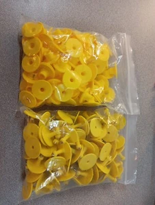 Yellow Blank Animal Round Ear Tag- Hog Tag - Picture 1 of 4
