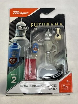 Mega Construx Heroes Series 2 Futurama BENDER Mini Figure Build Toys 2017 - Image 1 of 4