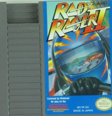 Vintage Rad Racer II NES 1990s Video Game w/ Dust Cover Racing Game 2 - Image 1 of 4