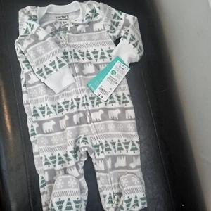 Baby Boy 0-3 M 3 M Footed Pajamas One Piece Rompers - Picture 1 of 2