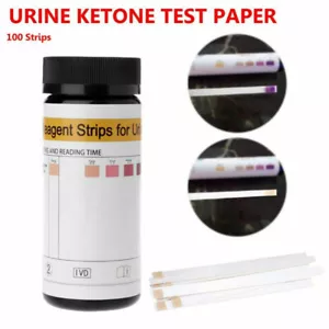 100 x Ketone Strips Home Ketosis Urine Urinary Test Set - Diet Weight Lose US - Picture 1 of 8