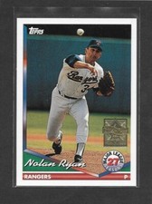 1999 Topps Nolan Ryan Reprints card #27, 1994 Texas Rangers