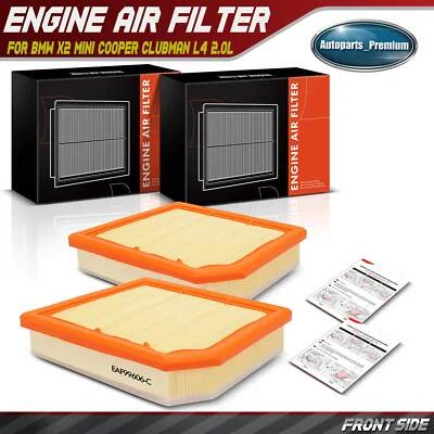 2Pcs Engine Air Filter for BMW X2 M235i xDrive Gran Coupe Mini Cooper Clubman - Image 1 of 4