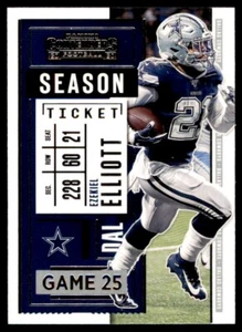 2020 Panini Contenders Ezekiel Elliott Dallas Cowboys #75 Base Card - Picture 1 of 2