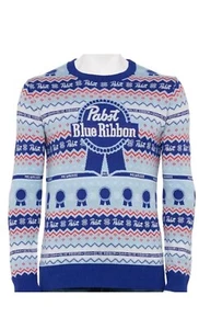 Brand New Pabst Blue Ribbon Men’s Size Small Ugly Christmas Sweater Beer PBR - Picture 1 of 1