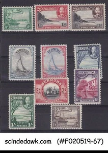 BERMUDA - 1936-40 SCOTT#105-114 ( #109 MISSING) 10V - MINT HINGED - Picture 1 of 1