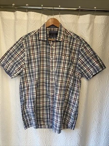 XL Britches Great Outdoors Mens Plaid Button Down Shirt Short Sleeve - Picture 1 of 4