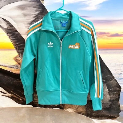 Adidas Miami Edición Especial Mujer Spot Chaqueta Turquesa, City Scene Talla: L Foto 1 de 3