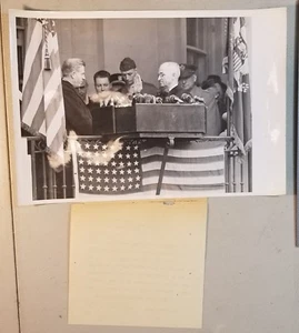 Foto stampa originale d'epoca WW2 WWII 8X10 PRESIDENTE TRUMAN PRESTA GIURAMENTO 70C - Foto 1 di 4