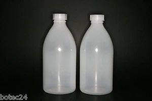 500 ml PE Kunststoffflasche Probenflaschen Set 2 Stück oder 10 Stück - Picture 1 of 3