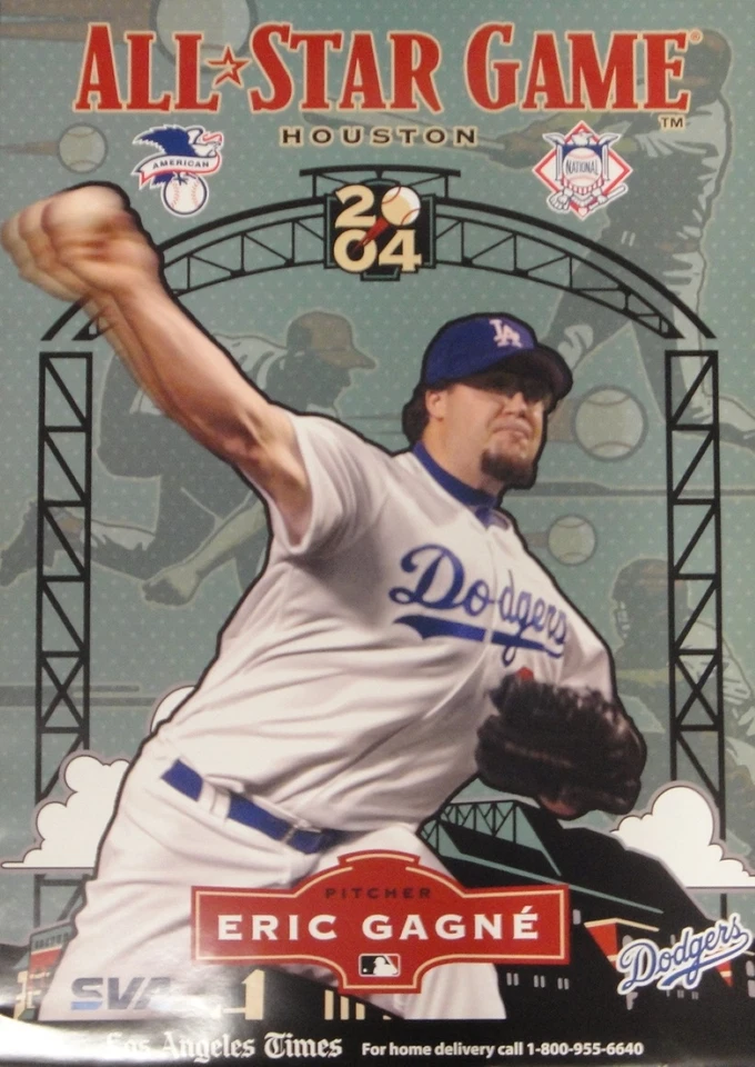 2 Eric Gagne Unsigned 18x24 Poster 2004 All Star Game Pitching Baseball Dodgers - Image 1 of 1