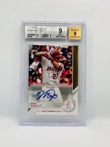 2017 Topps Salute Auto Mike Trout BGS 9 Mother's Day #TSA-MT - Picture 1 of 2