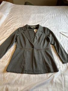 Genhoo ladies casual gray jacket Dressy Office Size L New  - Picture 1 of 6