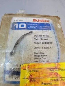 Richelieu Value Pack 10 Pulls Brushed Nickle Brand New Cabinet Handles - Picture 1 of 4