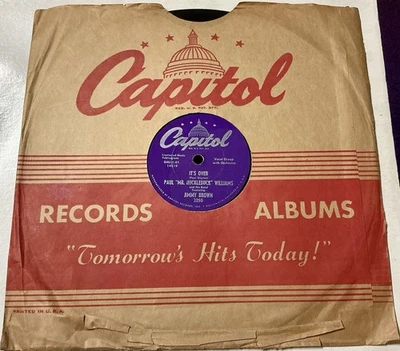 Paul Mr. Hucklebuck Williams 1955 DOO WOP 78 It’s Over / You’re CAPITOL M- HEAR - Image 1 of 3