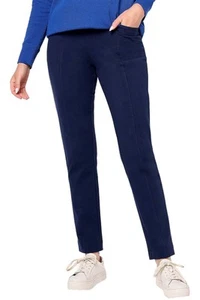 Denim & Co. Women's Duo Stretch Any Day Slim Straight Pant Navy - Picture 1 of 1