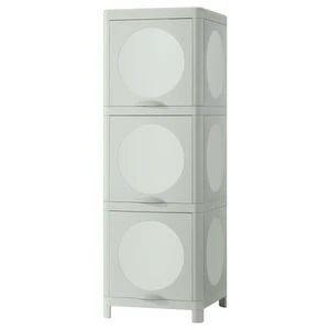 IKEA IVÖSJÖN Bathroom Cabinet Green 33x34x99cm – Vertical Storage Unit with Door - Picture 1 of 4