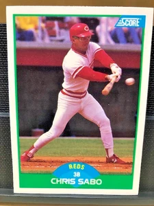 1989 SCORE Baseball Card # 104, Chris Sabo Rookie Cincinnati Reds, Near Mint - Picture 1 of 12