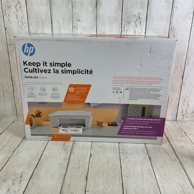 New HP DeskJet 2734e All in one Inkjet Wireless Dual Band WiFi Scan Copy Printer - Image 1 of 4