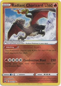 Pokémon Radiant Charizard Shiny Full Art Crown Zenith 020/159 NM Englisch - Bild 1 von 1