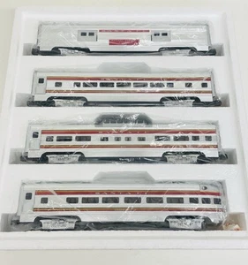 MTH Premier Santa Fe Striped 60' Aluminum 4 Car Passenger Set 20-6021 LN - Picture 1 of 16