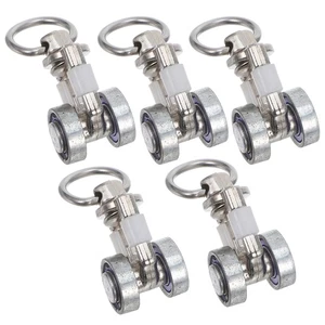 Rueda de cortina de rodillos con rodamiento de metal de 2 unidades para ruedas de riel de oruga - Imagen 1 de 12