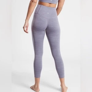 NEW ATHLETA ELATION SPACE DYE 7/8 TIGHT PURPLE GREY HIGH WAISTED SZ MED - Picture 1 of 10