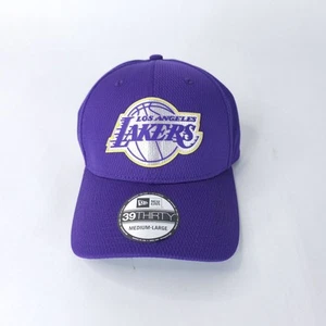 Los Angeles Lakers Hat Purple Logo Spellout New Era Medium Large Stretch - Picture 1 of 6