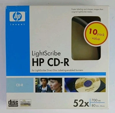 HP LightScribe one 10-Pack CD-R 52x Media 700 MB  - Image 1 of 2