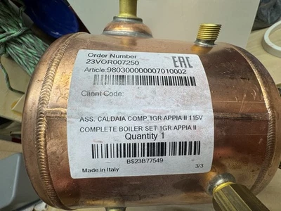 JUEGO COMPLETO CALDERA NOUVA SIMONELLI 1GR APPIA II Foto 1 de 4