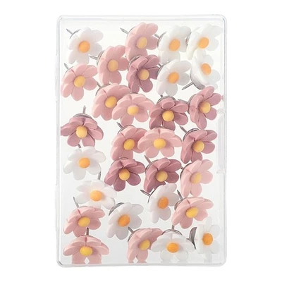 30Pcs Decorative Flower Thumb Tacks Flower Push Pins multifunction for Cork - Image 1 of 4