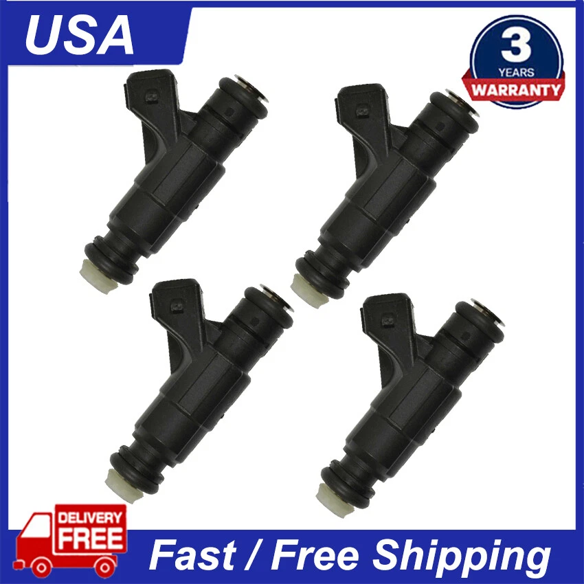 Inyector de combustible 4 piezas FJ889 para Audi TT 2000-2006 y Volkswagen Jetta 2001-2005 1,8 L Foto 1 de 4