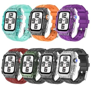 Cubierta protectora transparente parachoques con correa para Apple Watch bandas de 45 mm 44 mm - Imagen 1 de 62
