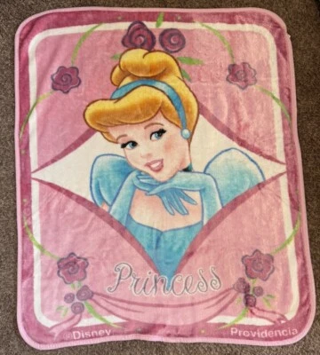 Manta Princesa Cenicienta Disney Vintage Niñas Acrílico Minky Foto 1 de 2