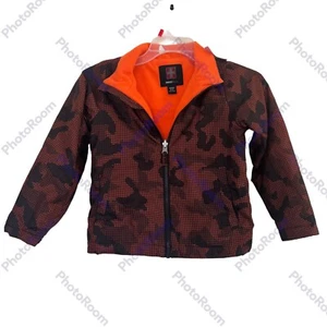 Swiss Tech Jacket Youth Boys Extra Small (4-5) Orange Camo Full Zip Comfort - Picture 1 of 8