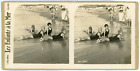 STEREO France, Les enfants à la mer, enfants se baignant à Biarritz, circa 1920 