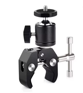 Kugelkopf Schnellspanner Klemmhalterung Stativhalterung  Schraubclip DLSR GOPRO - Bild 1 von 12