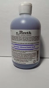 C. Booth Lavender Mineral Bath Soak 2 Bottles 16oz DISCONTINUED - Picture 1 of 6