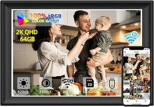 REUMAR 2K 64GB 11inch Digital Picture Frame WiFi 1920x1280 FHD Touch Screen - Picture 1 of 7