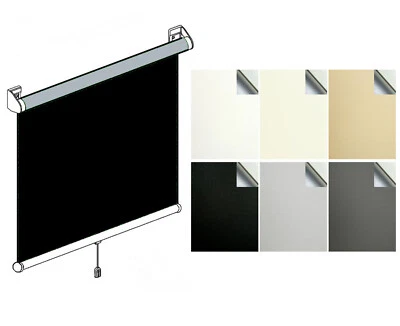 Schnapprollos Verdunkelung Thermo außen silber anschrauben ohne bohren klemmen - Bild 1 von 4